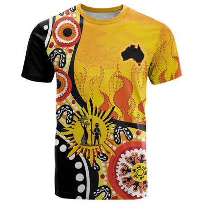 Australia Bushfire Aboriginal Personalised T Shirt Bush Fire Dreaming