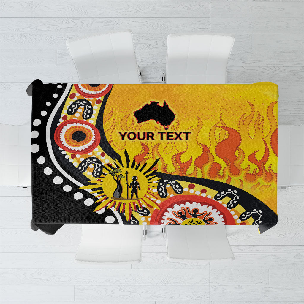 Australia Bushfire Aboriginal Personalised Tablecloth Bush Fire Dreaming