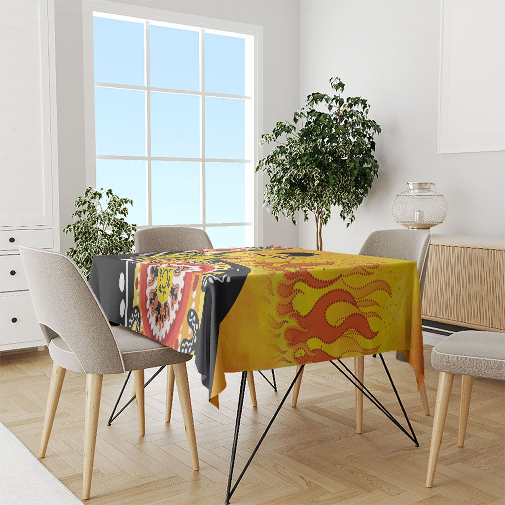 Australia Bushfire Aboriginal Personalised Tablecloth Bush Fire Dreaming