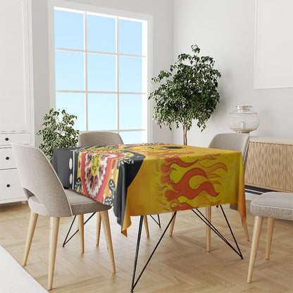 Australia Bushfire Aboriginal Personalised Tablecloth Bush Fire Dreaming
