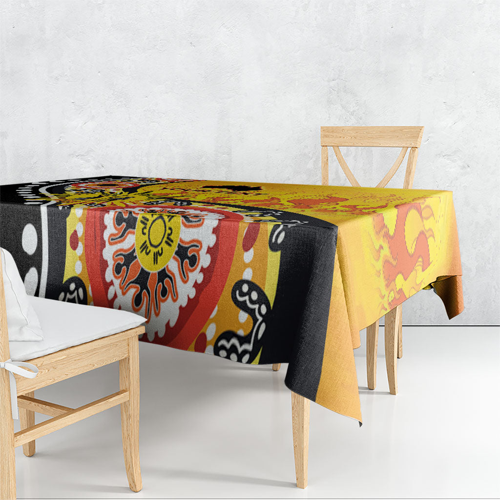 Australia Bushfire Aboriginal Personalised Tablecloth Bush Fire Dreaming