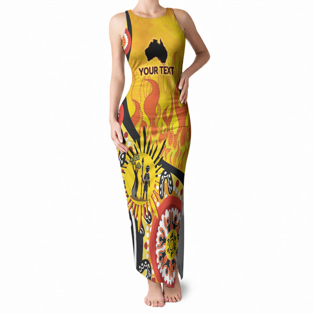 Australia Bushfire Aboriginal Personalised Tank Maxi Dress Bush Fire Dreaming