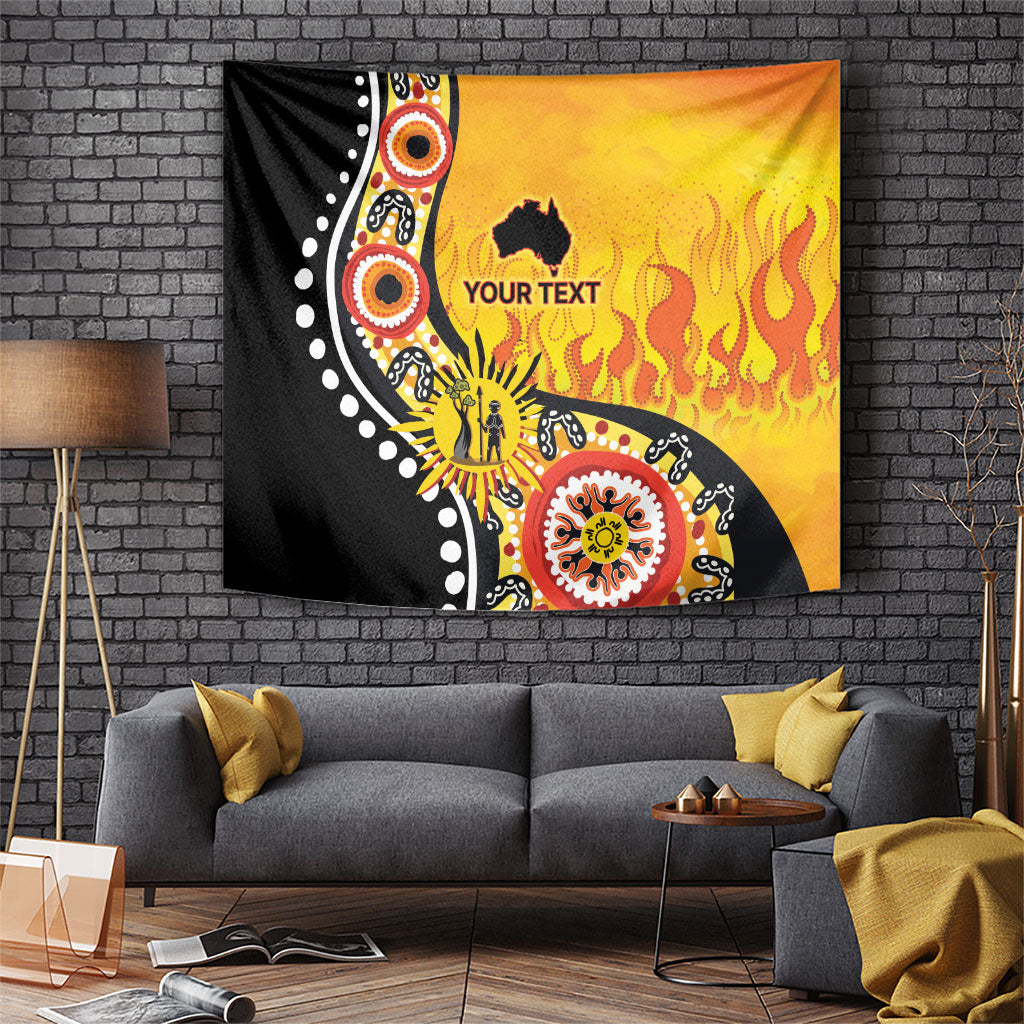 Australia Bushfire Aboriginal Personalised Tapestry Bush Fire Dreaming