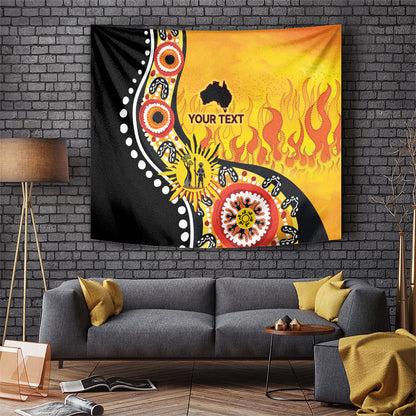 Australia Bushfire Aboriginal Personalised Tapestry Bush Fire Dreaming