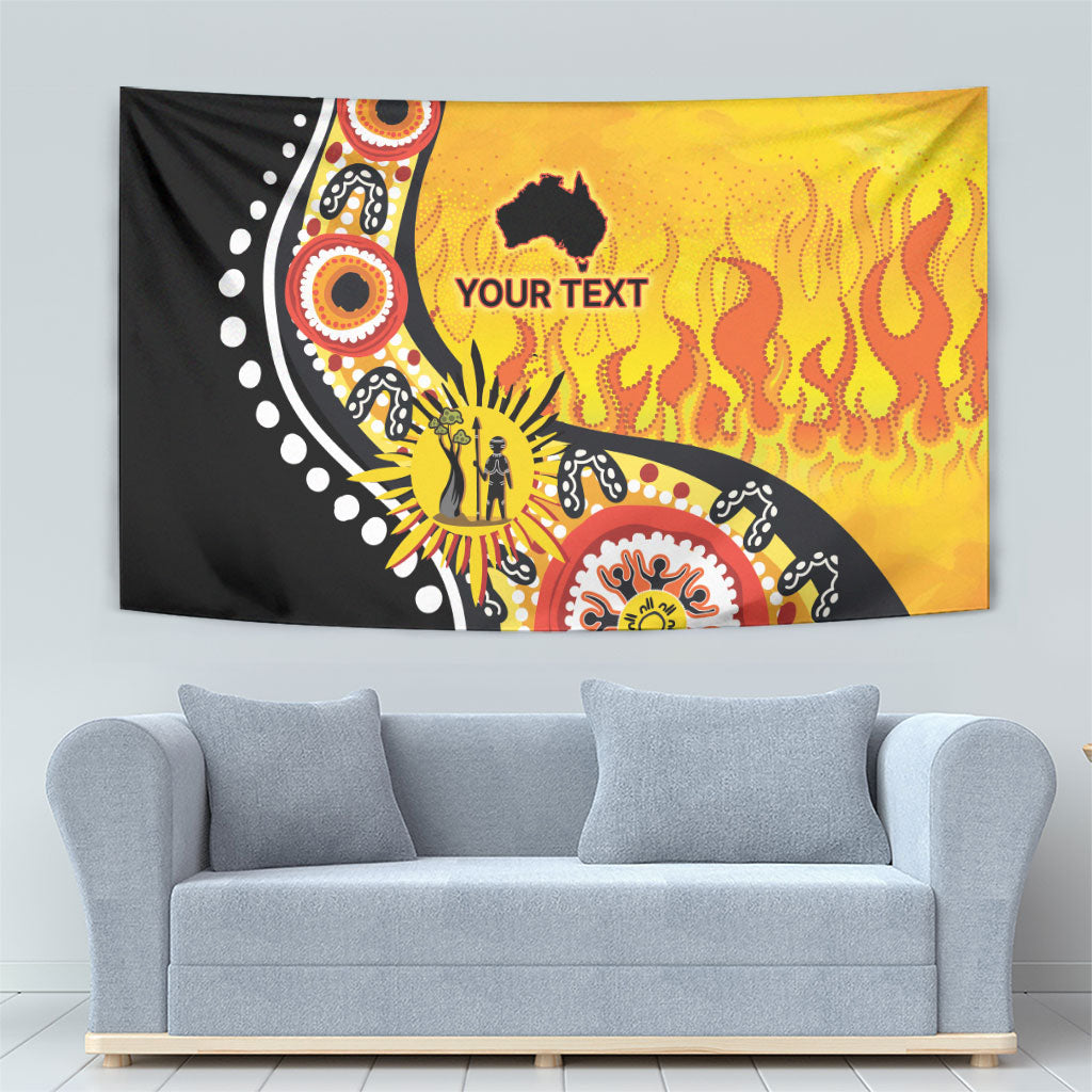 Australia Bushfire Aboriginal Personalised Tapestry Bush Fire Dreaming