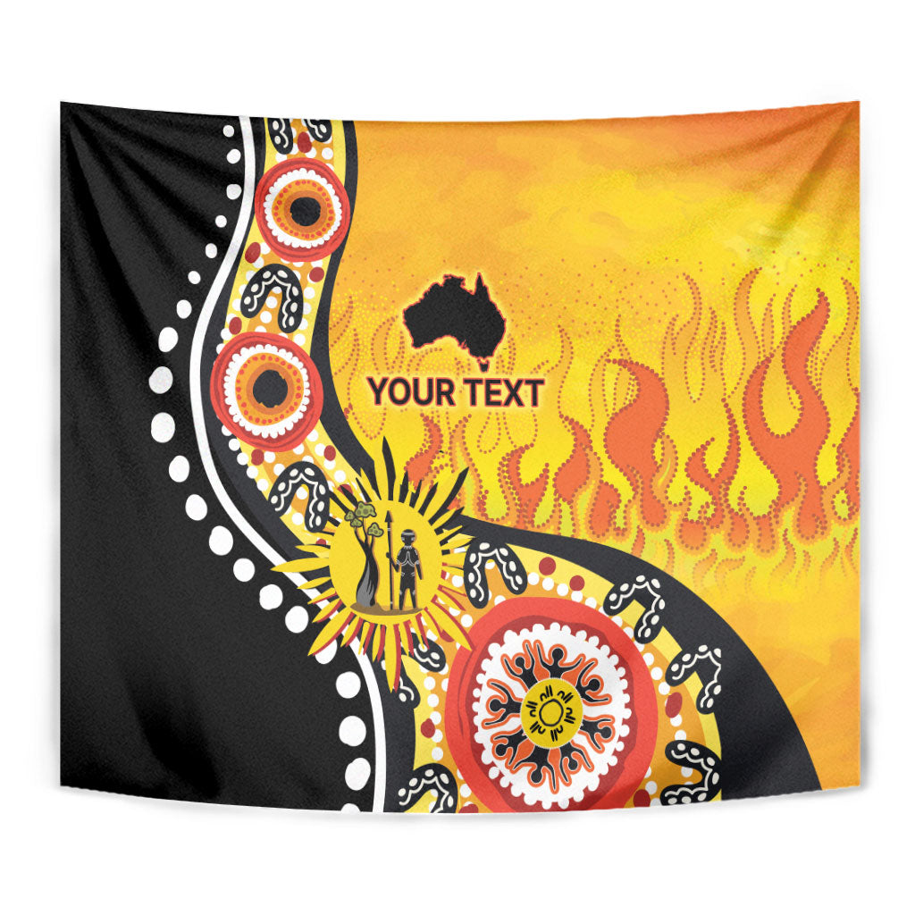 Australia Bushfire Aboriginal Personalised Tapestry Bush Fire Dreaming