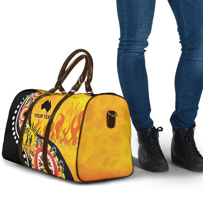 Australia Bushfire Aboriginal Personalised Travel Bag Bush Fire Dreaming