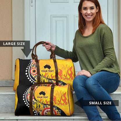 Australia Bushfire Aboriginal Personalised Travel Bag Bush Fire Dreaming