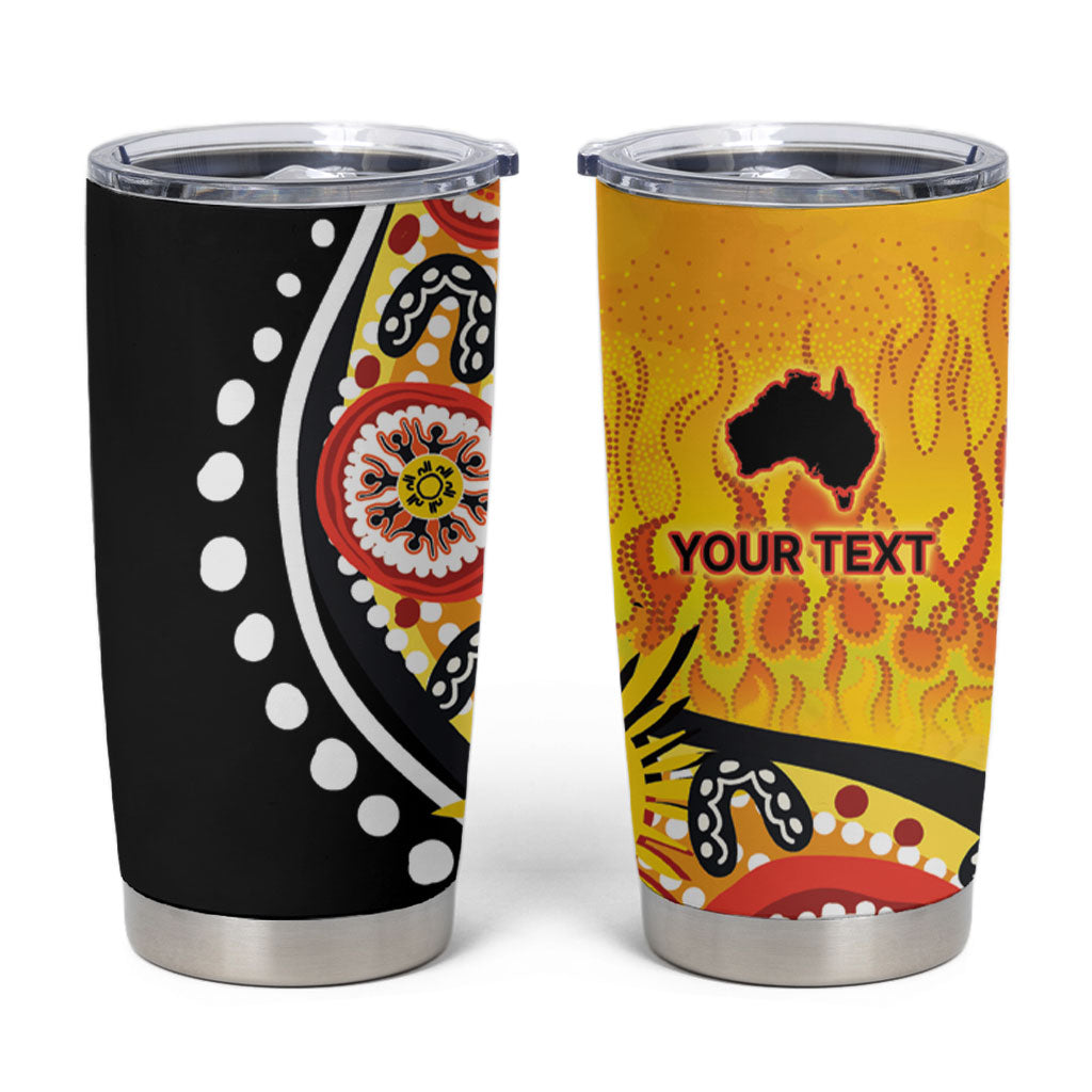 Australia Bushfire Aboriginal Personalised Tumbler Cup Bush Fire Dreaming
