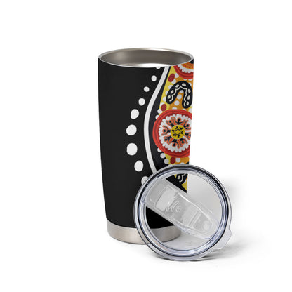 Australia Bushfire Aboriginal Personalised Tumbler Cup Bush Fire Dreaming