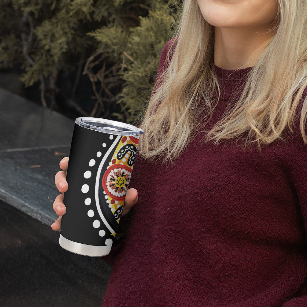 Australia Bushfire Aboriginal Personalised Tumbler Cup Bush Fire Dreaming