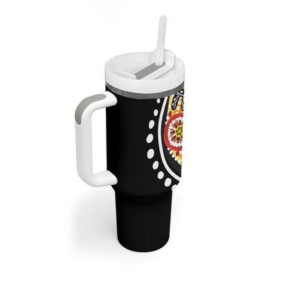 Australia Bushfire Aboriginal Personalised Tumbler With Handle Bush Fire Dreaming