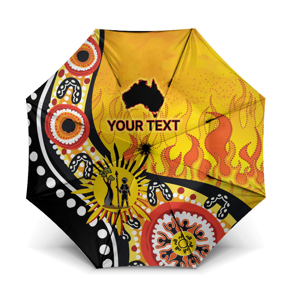 Australia Bushfire Aboriginal Personalised Umbrella Bush Fire Dreaming