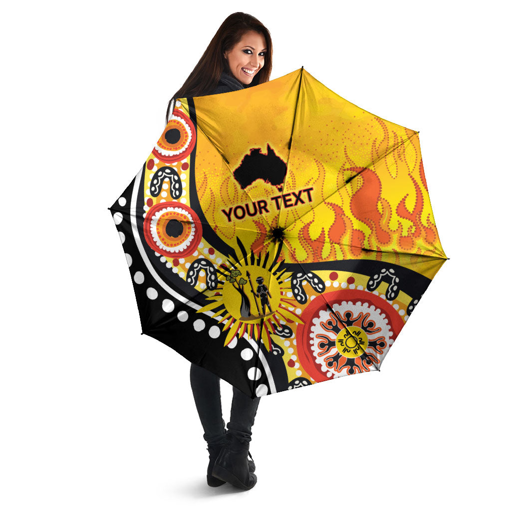 Australia Bushfire Aboriginal Personalised Umbrella Bush Fire Dreaming