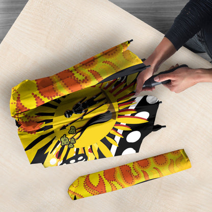 Australia Bushfire Aboriginal Personalised Umbrella Bush Fire Dreaming