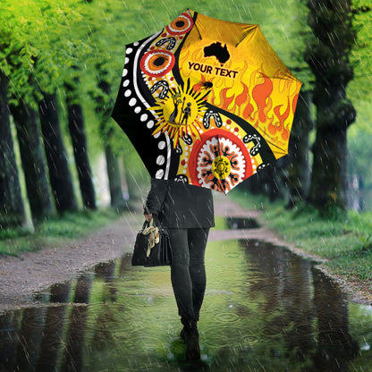 Australia Bushfire Aboriginal Personalised Umbrella Bush Fire Dreaming