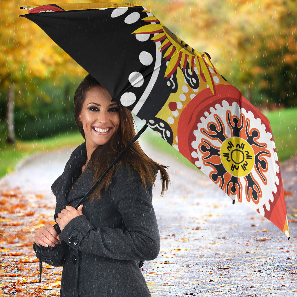Australia Bushfire Aboriginal Personalised Umbrella Bush Fire Dreaming