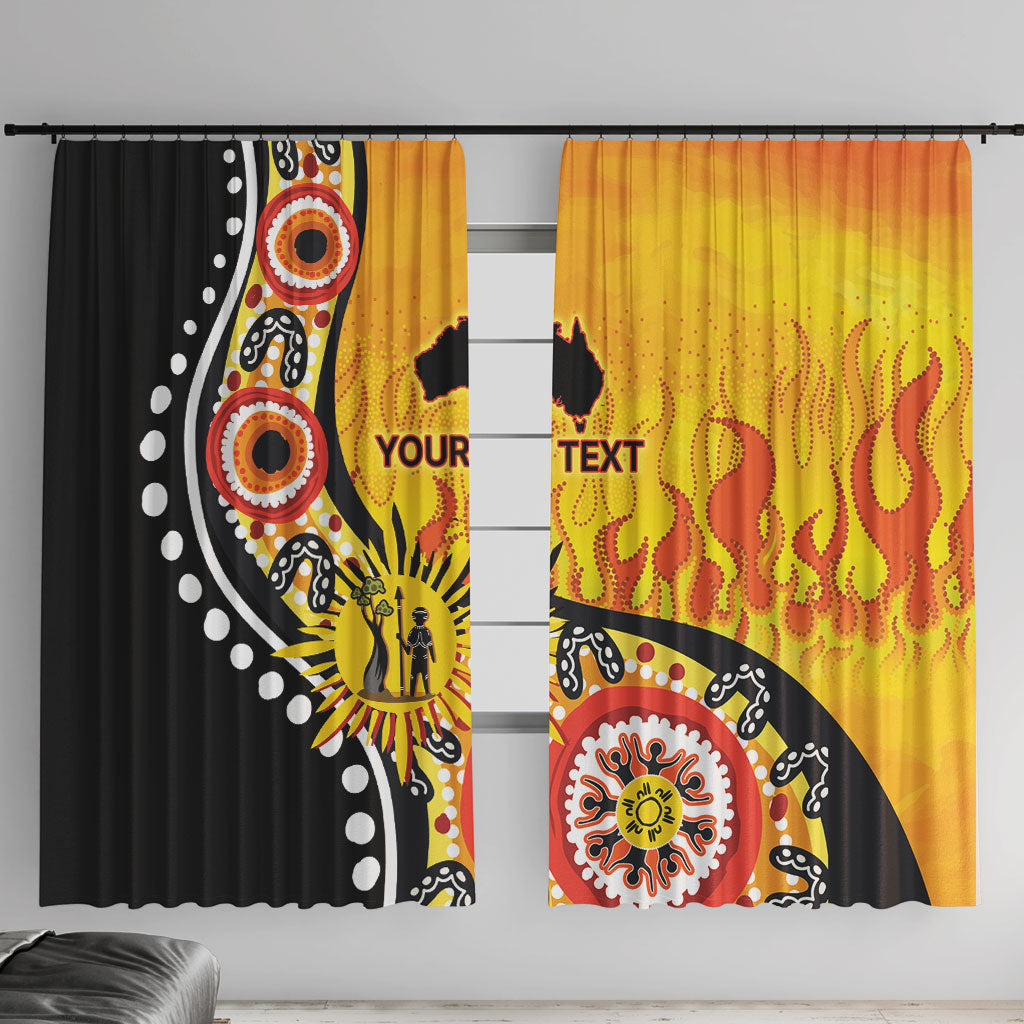 Australia Bushfire Aboriginal Personalised Window Curtain Bush Fire Dreaming