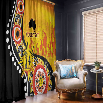 Australia Bushfire Aboriginal Personalised Window Curtain Bush Fire Dreaming