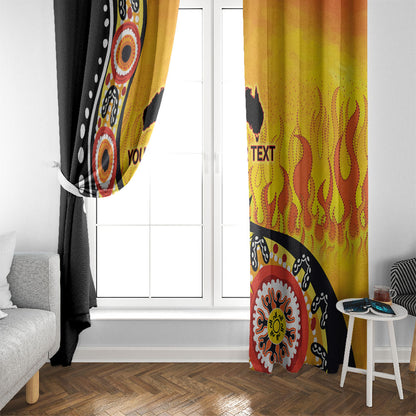 Australia Bushfire Aboriginal Personalised Window Curtain Bush Fire Dreaming