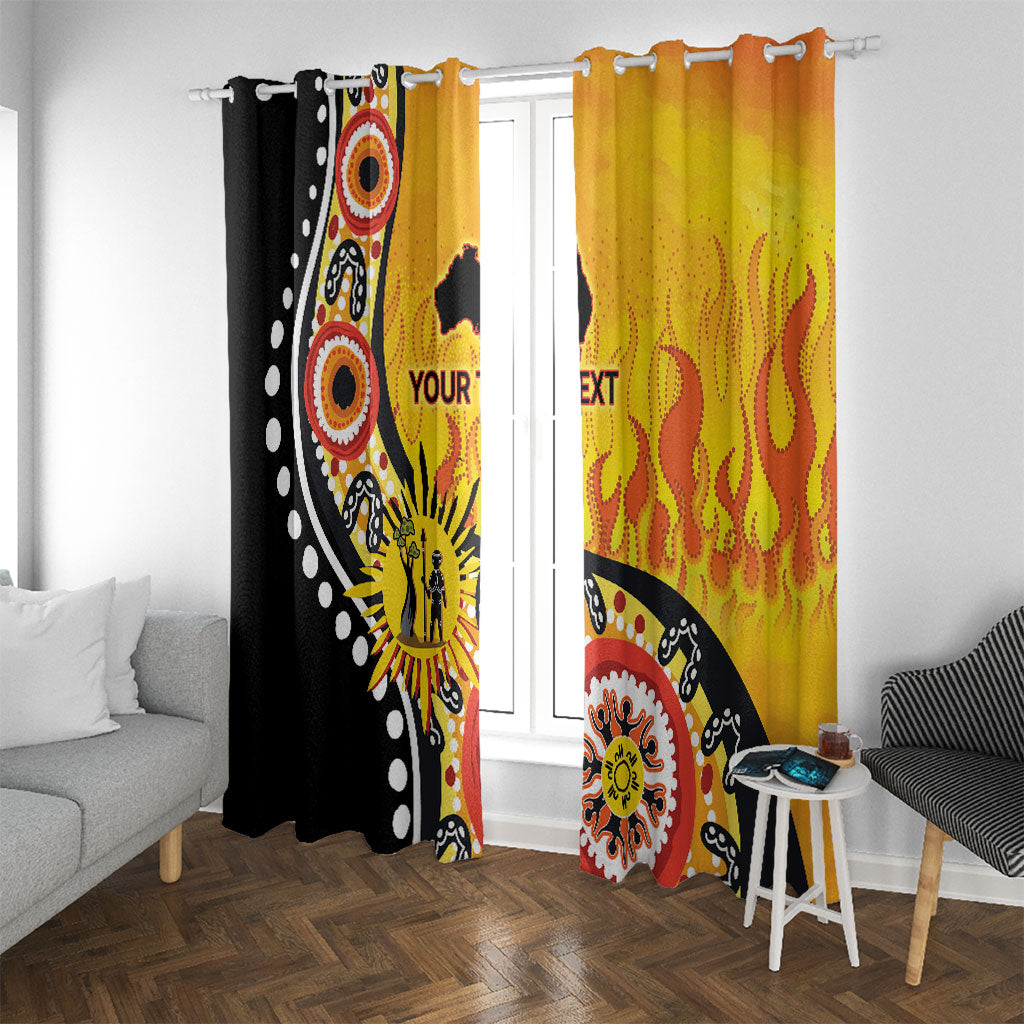 Australia Bushfire Aboriginal Personalised Window Curtain Bush Fire Dreaming