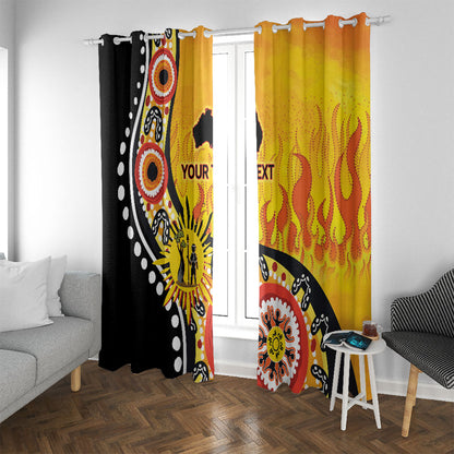 Australia Bushfire Aboriginal Personalised Window Curtain Bush Fire Dreaming