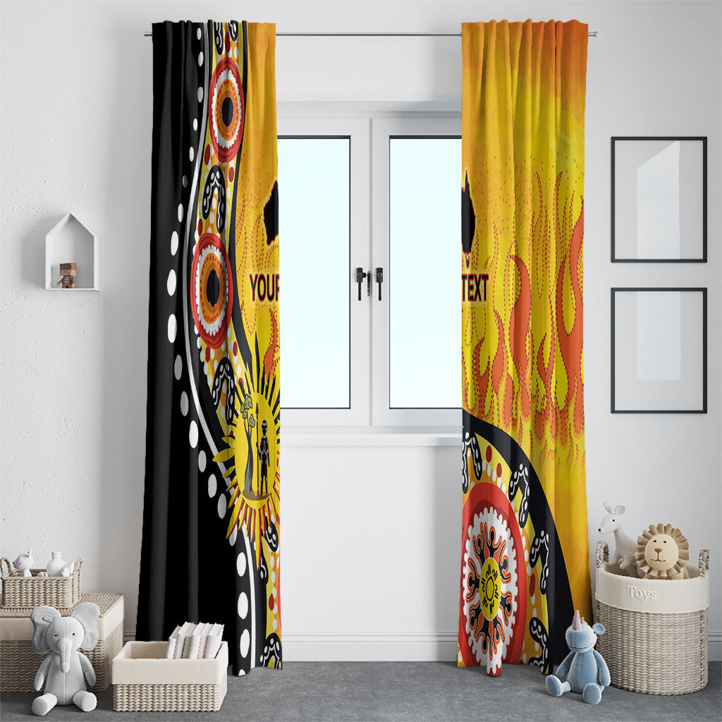 Australia Bushfire Aboriginal Personalised Window Curtain Bush Fire Dreaming