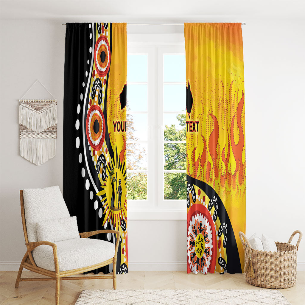 Australia Bushfire Aboriginal Personalised Window Curtain Bush Fire Dreaming