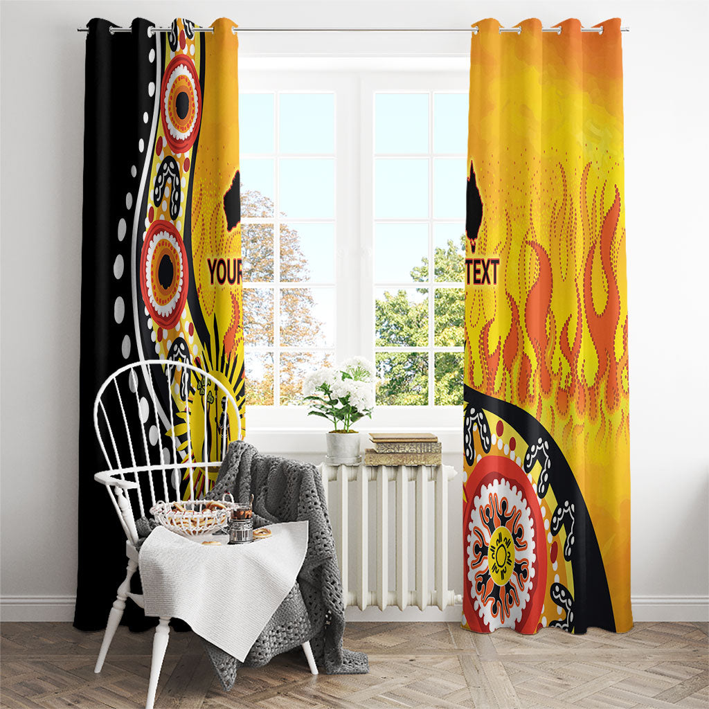 Australia Bushfire Aboriginal Personalised Window Curtain Bush Fire Dreaming