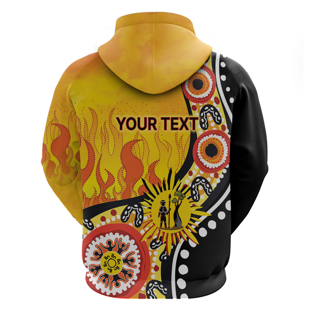 Australia Bushfire Aboriginal Personalised Zip Hoodie Bush Fire Dreaming