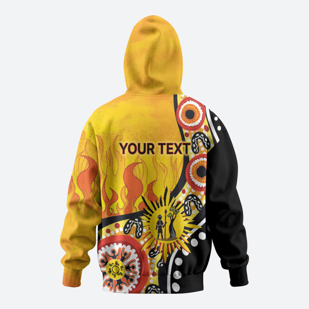 Australia Bushfire Aboriginal Personalised Zip Hoodie Bush Fire Dreaming