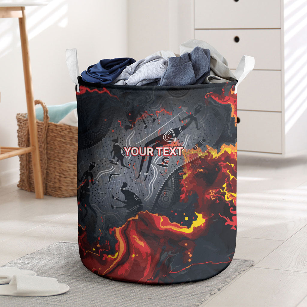 Australia Bushfire Aboriginal Personalised Laundry Basket Fire Dreaming Healing Country