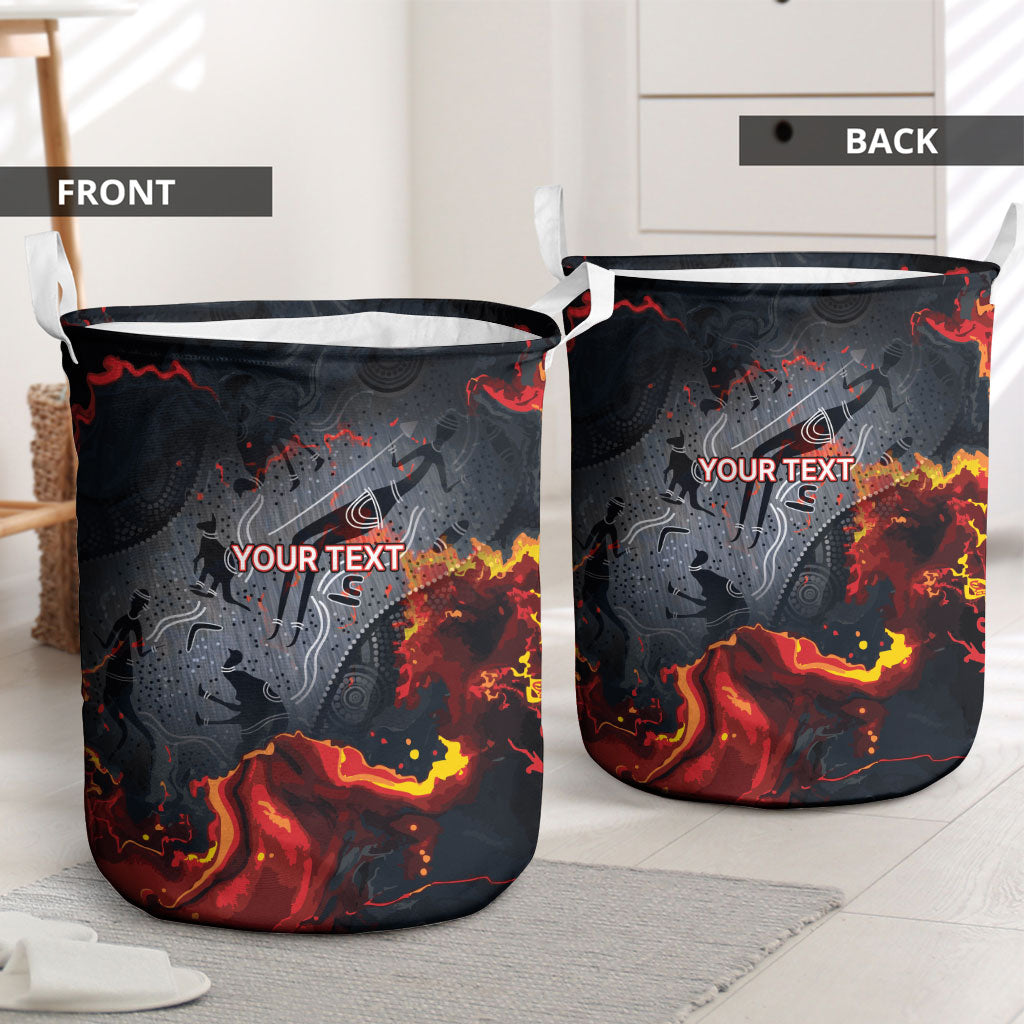 Australia Bushfire Aboriginal Personalised Laundry Basket Fire Dreaming Healing Country
