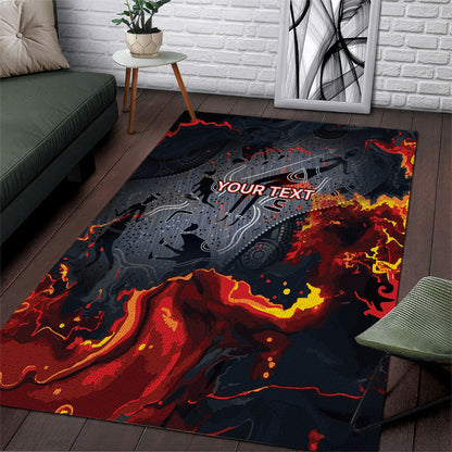Australia Bushfire Aboriginal Personalised Area Rug Fire Dreaming Healing Country