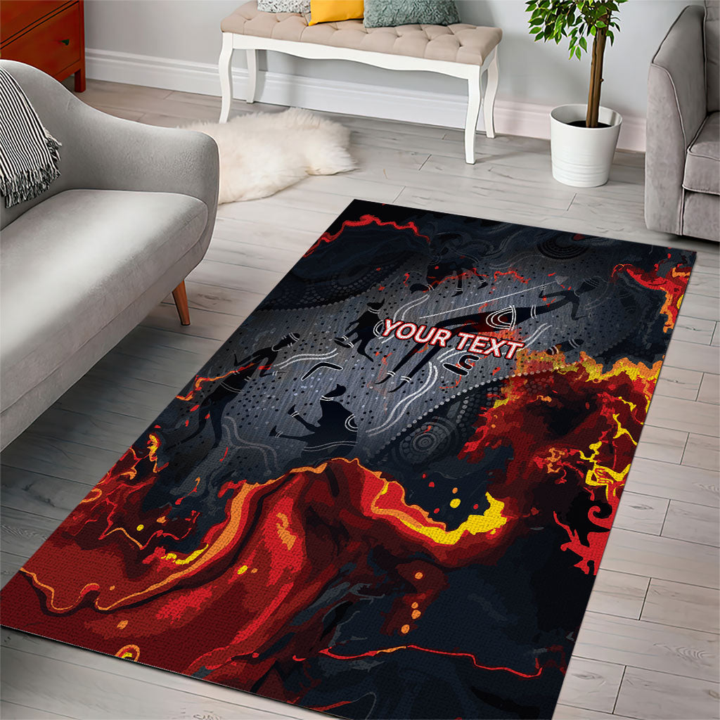 Australia Bushfire Aboriginal Personalised Area Rug Fire Dreaming Healing Country