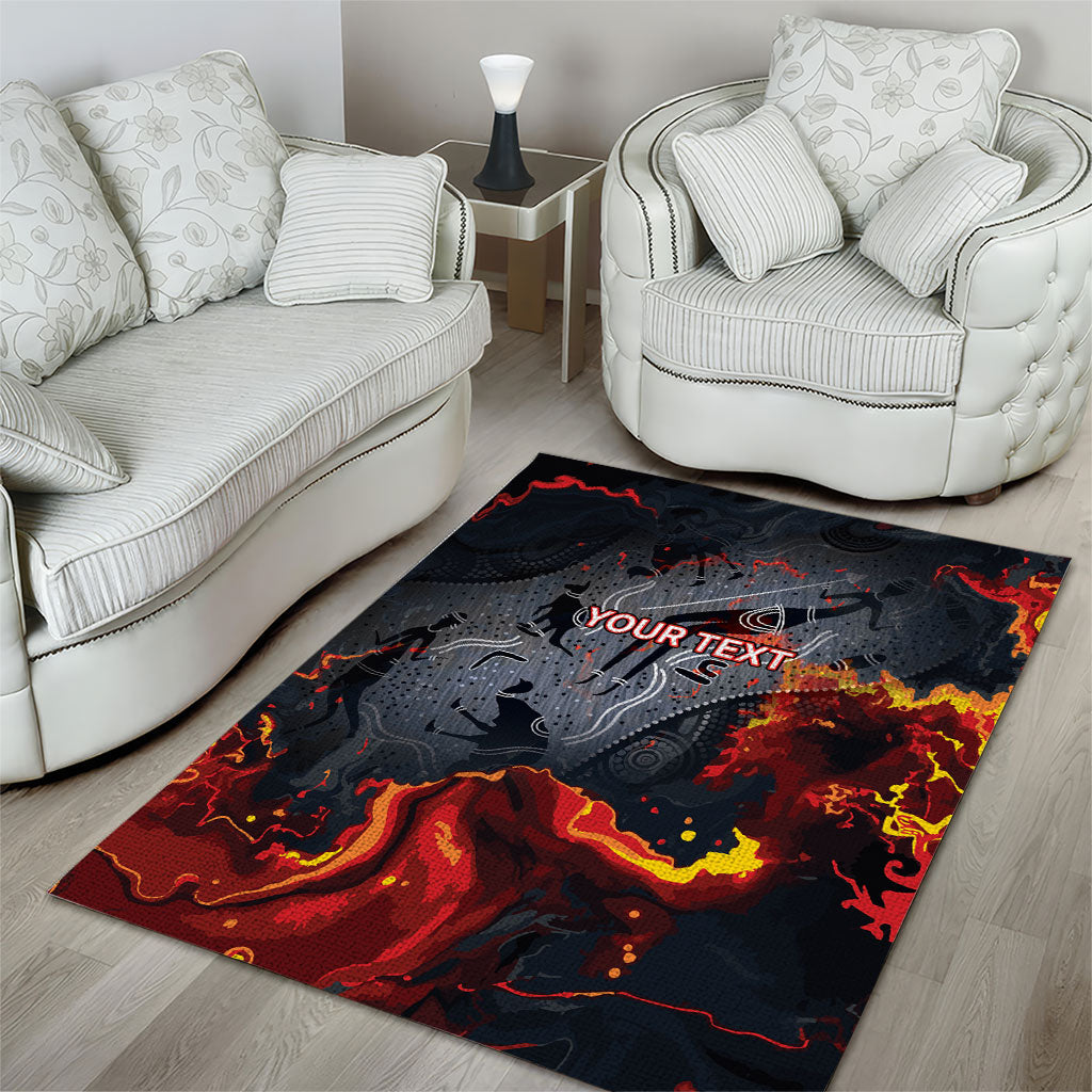 Australia Bushfire Aboriginal Personalised Area Rug Fire Dreaming Healing Country