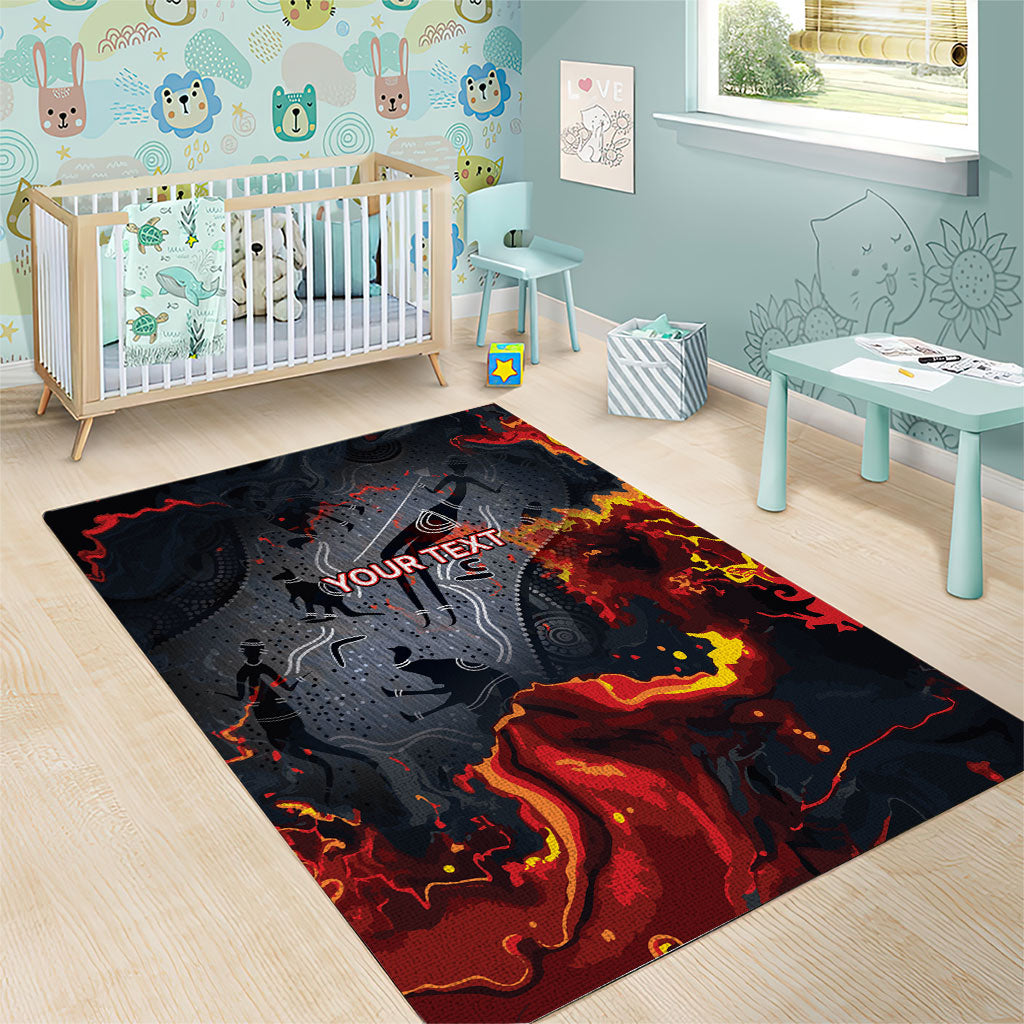 Australia Bushfire Aboriginal Personalised Area Rug Fire Dreaming Healing Country