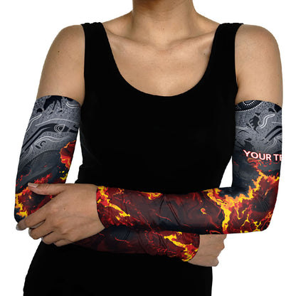 Australia Bushfire Aboriginal Personalised Arm Sleeves Fire Dreaming Healing Country