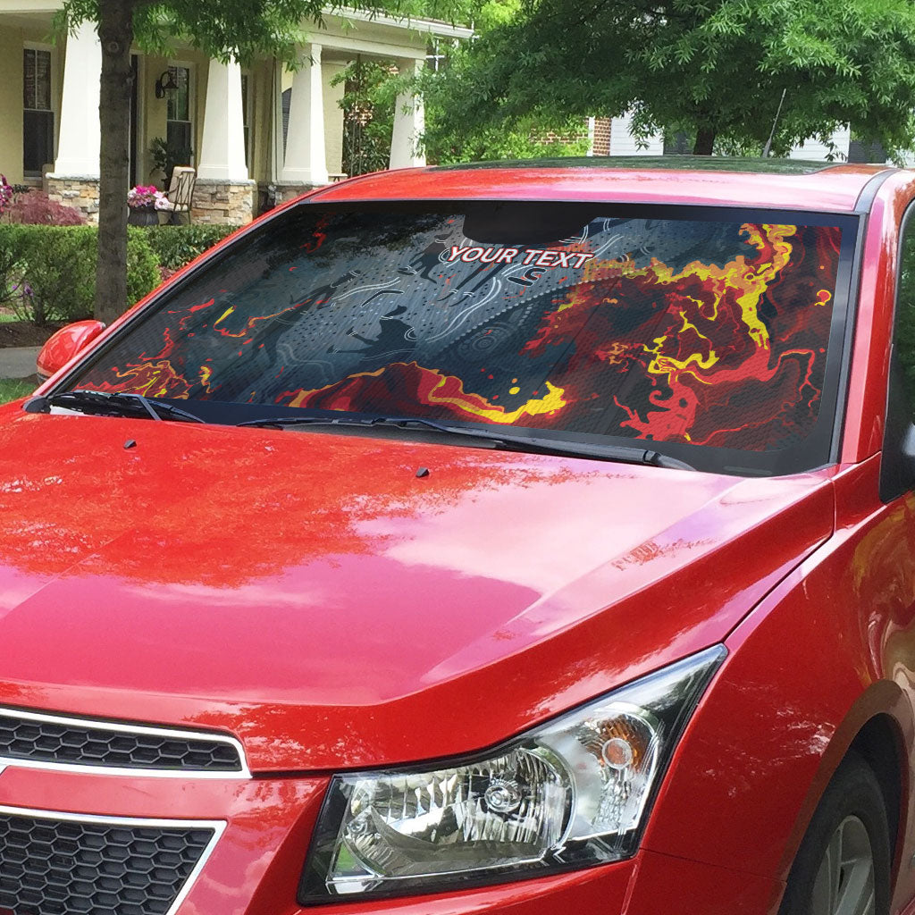 Australia Bushfire Aboriginal Personalised Auto Sun Shade Fire Dreaming Healing Country