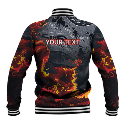 Australia Bushfire Aboriginal Personalised Baseball Jacket Fire Dreaming Healing Country