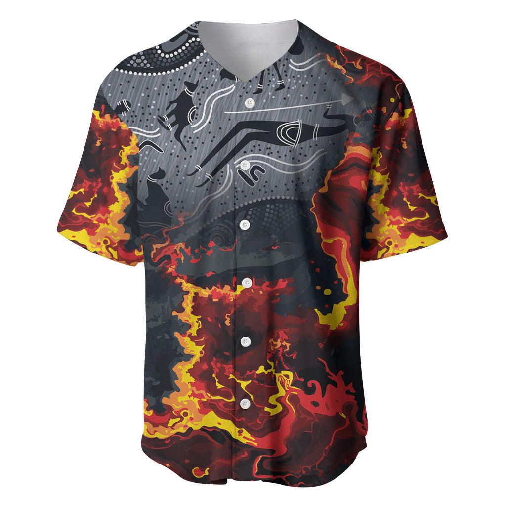 Australia Bushfire Aboriginal Personalised Baseball Jersey Fire Dreaming Healing Country