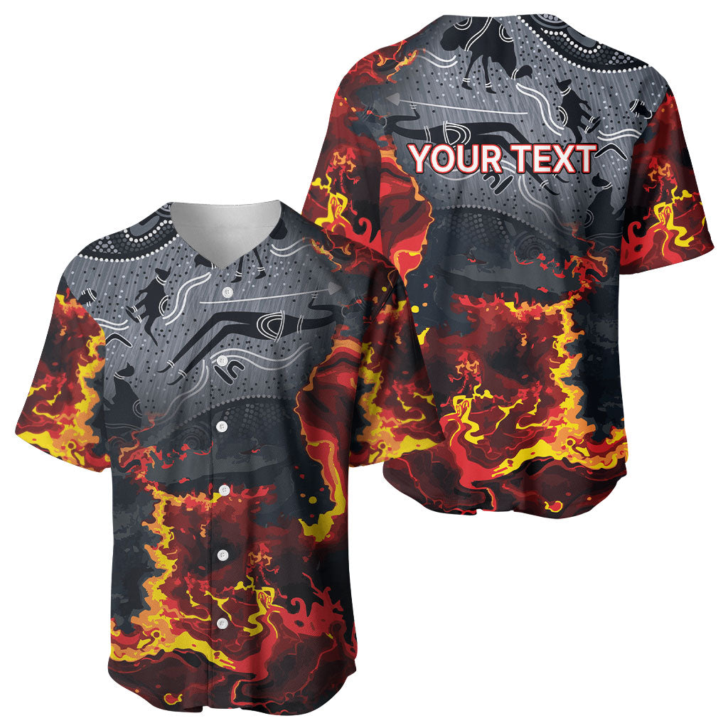 Australia Bushfire Aboriginal Personalised Baseball Jersey Fire Dreaming Healing Country