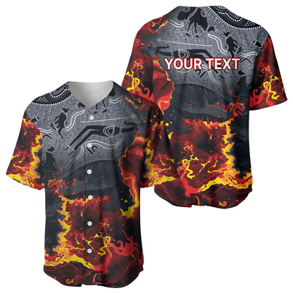 Australia Bushfire Aboriginal Personalised Baseball Jersey Fire Dreaming Healing Country