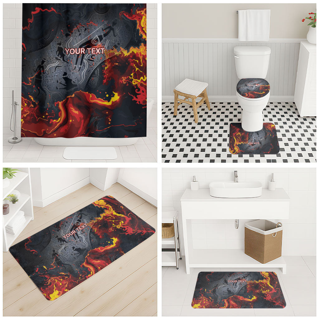 Australia Bushfire Aboriginal Personalised Bathroom Set Fire Dreaming Healing Country