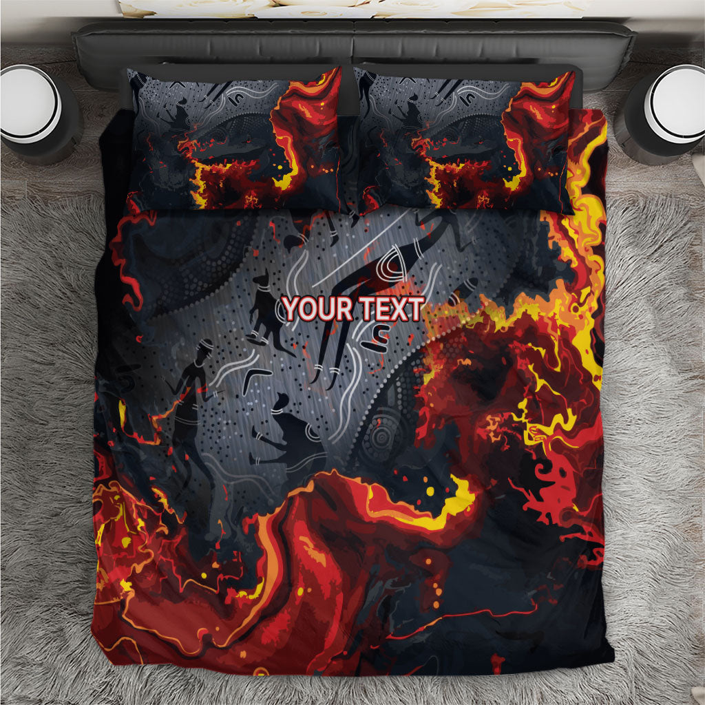 Australia Bushfire Aboriginal Personalised Bedding Set Fire Dreaming Healing Country