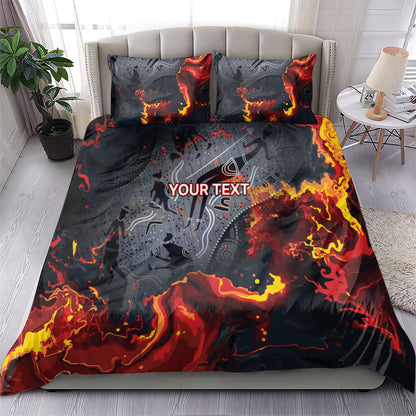Australia Bushfire Aboriginal Personalised Bedding Set Fire Dreaming Healing Country