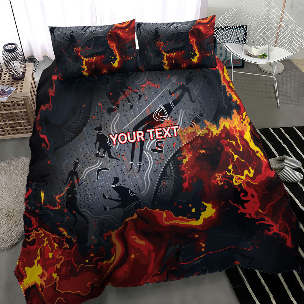 Australia Bushfire Aboriginal Personalised Bedding Set Fire Dreaming Healing Country