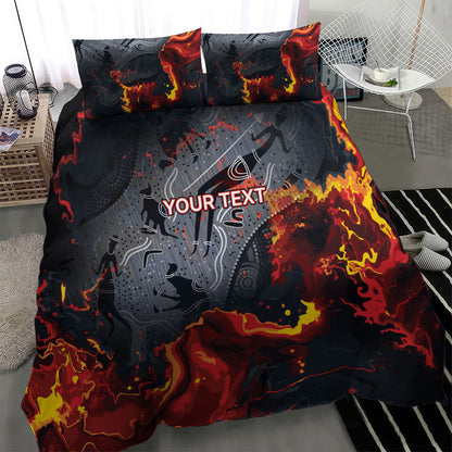 Australia Bushfire Aboriginal Personalised Bedding Set Fire Dreaming Healing Country