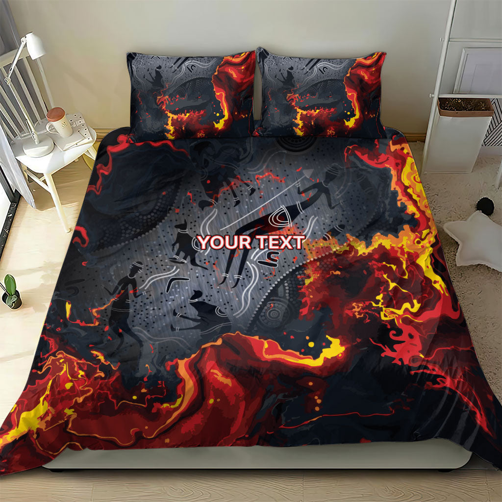 Australia Bushfire Aboriginal Personalised Bedding Set Fire Dreaming Healing Country