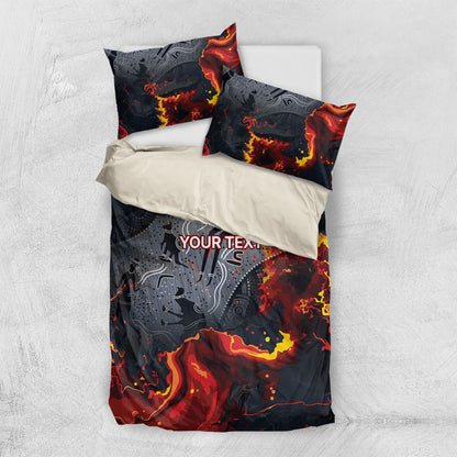 Australia Bushfire Aboriginal Personalised Bedding Set Fire Dreaming Healing Country